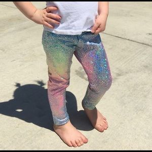 Holographic Rainbow Leggings Kid 💜